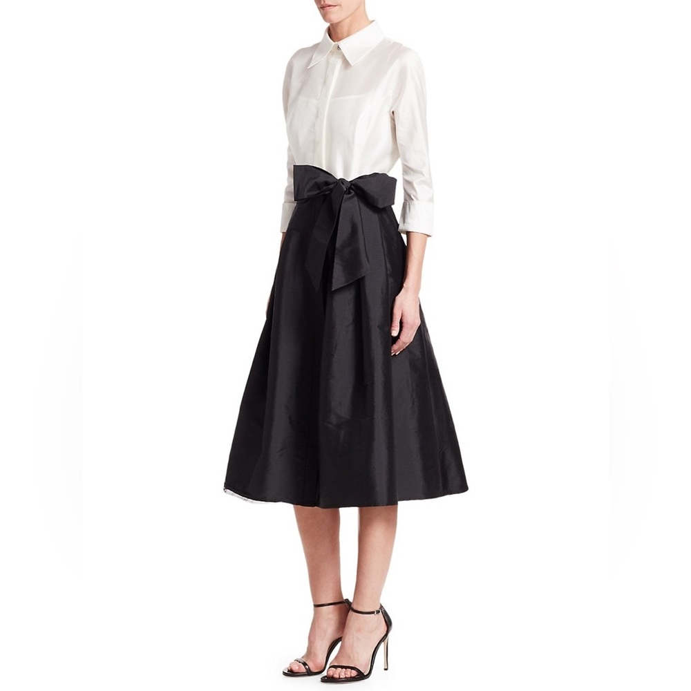 Teri Jon by Rickie Freeman
Two-Tone Collared Taffeta Gown size xs